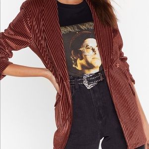 Velvet Striped Blazer - Worn only once!